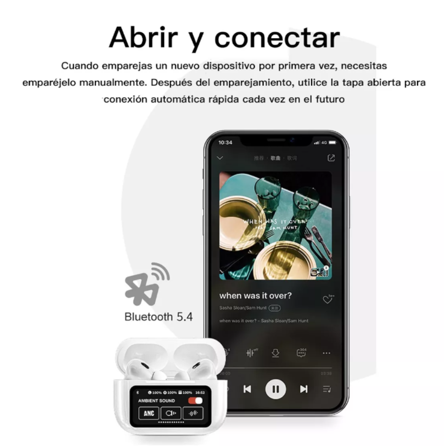 Audifonos Bluetooth Con Pantalla Touch